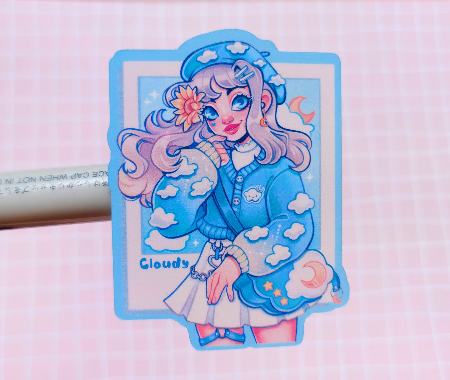 Cloudy \\ Vinyl Sticker