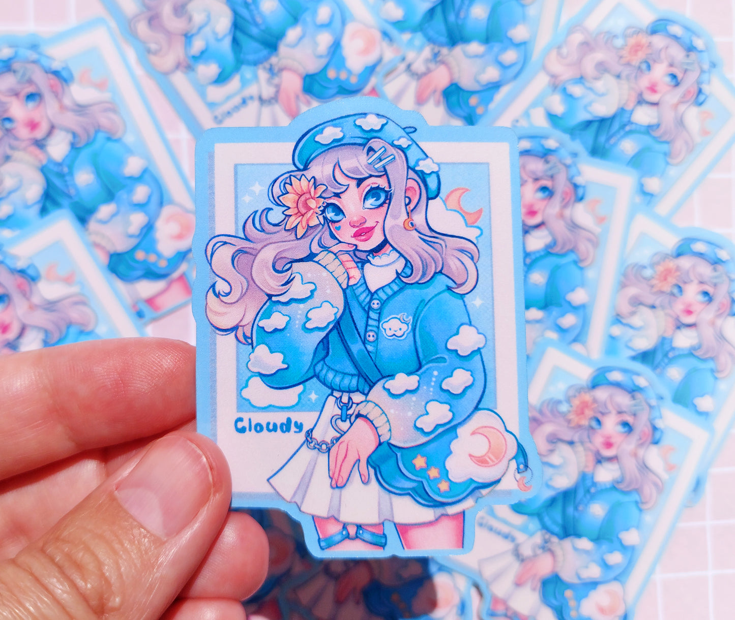 Cloudy \\ Vinyl Sticker