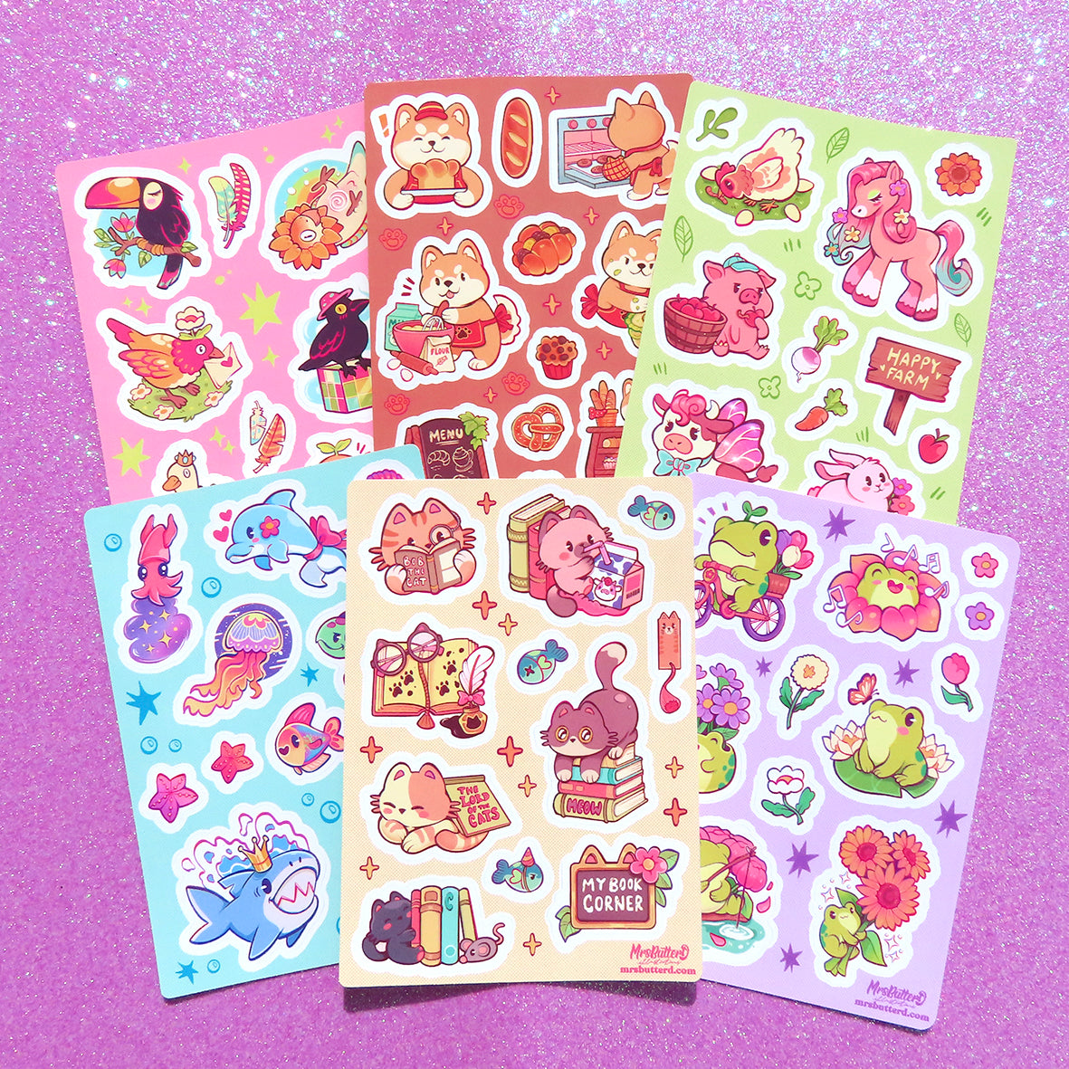 Animals Collection \\ Matte Vynil Sticker Sheets