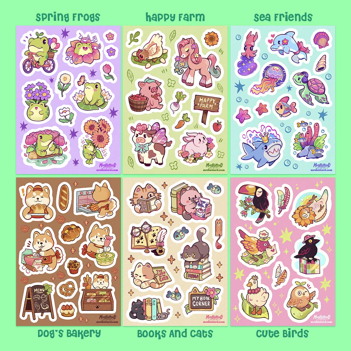 Animals Collection \\ Matte Vynil Sticker Sheets