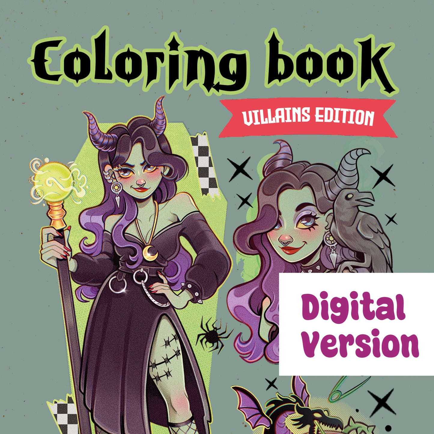 Coloring Book Villains Edition \\ DIGITAL VERSION