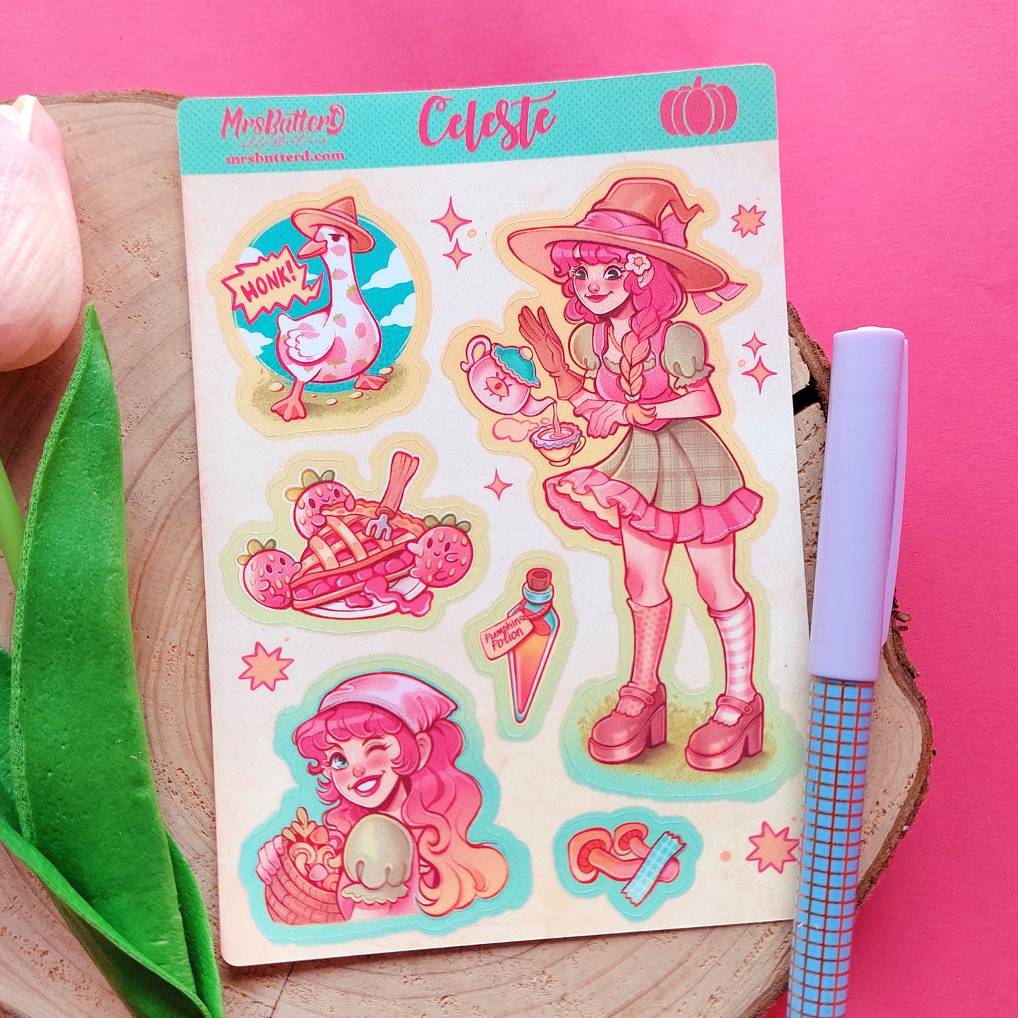 Celeste \\ Vinyl Sticker Sheet
