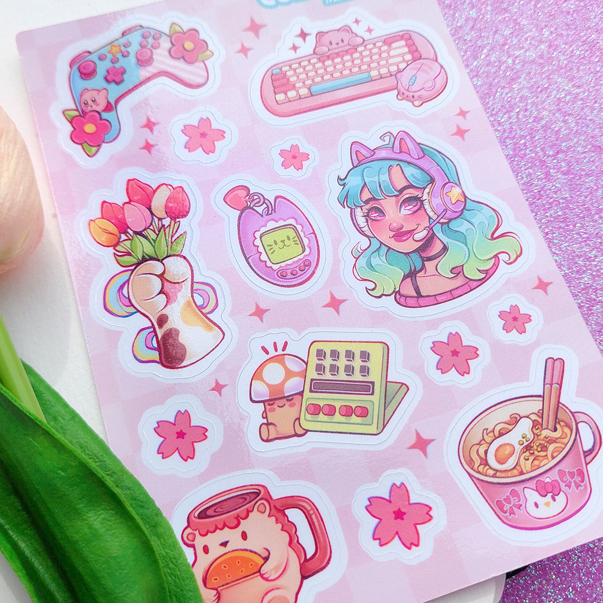 Cozy Gamer \\ Vinyl Sticker Sheet