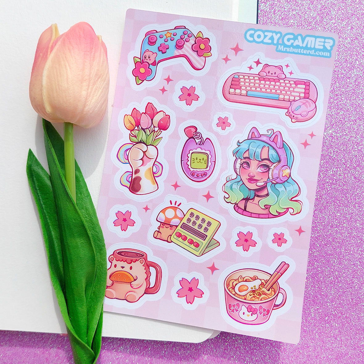 Cozy Gamer \\ Vinyl Sticker Sheet