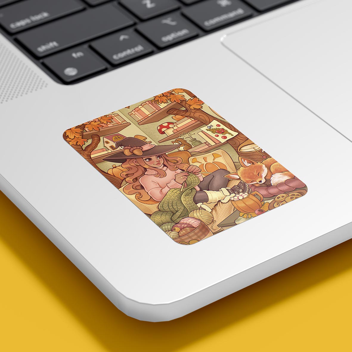 Knitting Witch\\ Vinyl Sticker