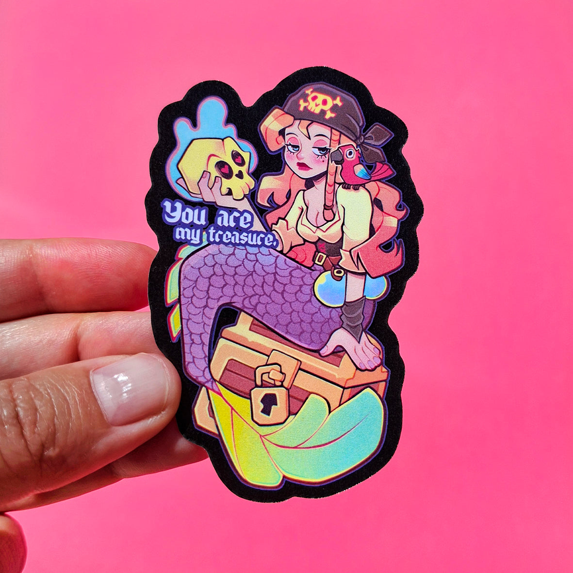 Pirate Mermaid \\ Vinyl Sticker
