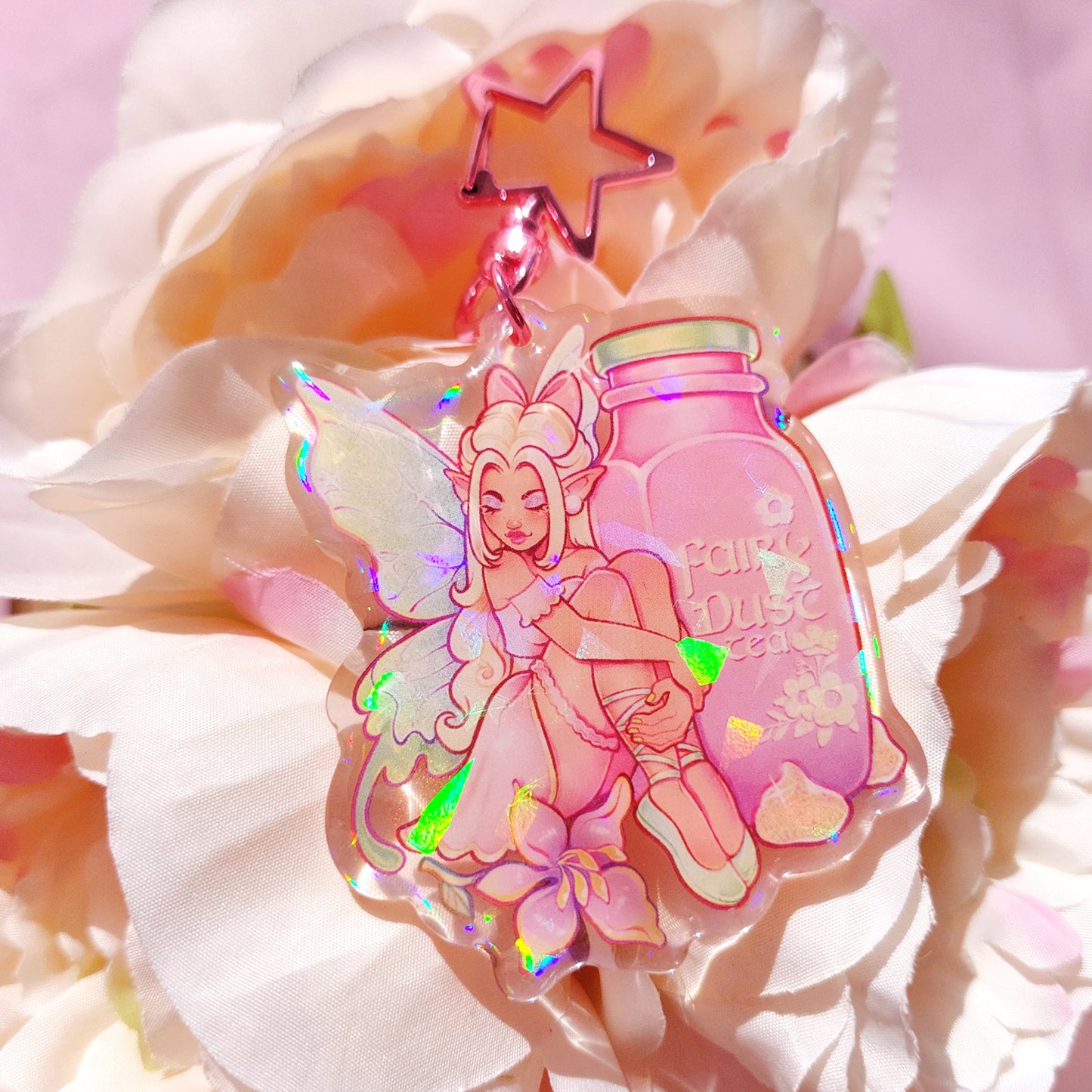 Fairy dust \\ Holographic Keychain