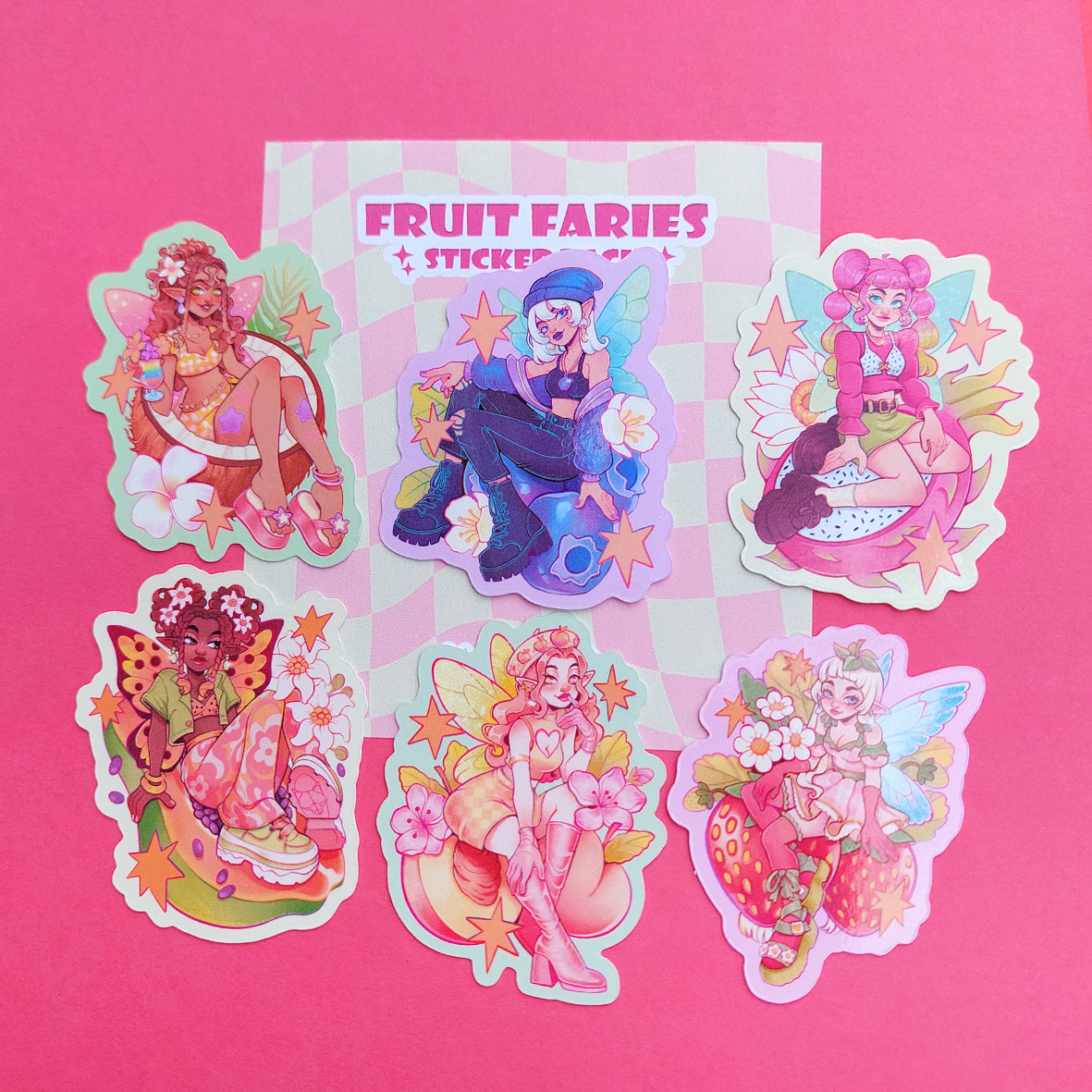 Fruit faries \\ Vinyl Sticker pack