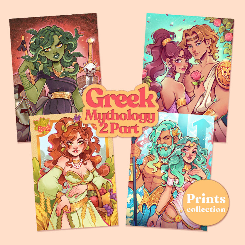 Greek mythology 2 Part \\ Art prints collection