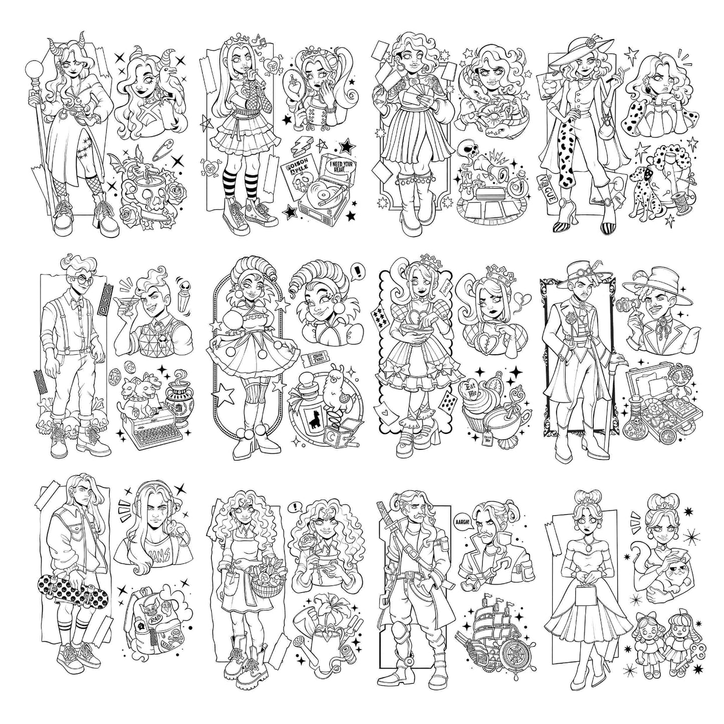 Coloring Book Villains Edition \\ DIGITAL VERSION