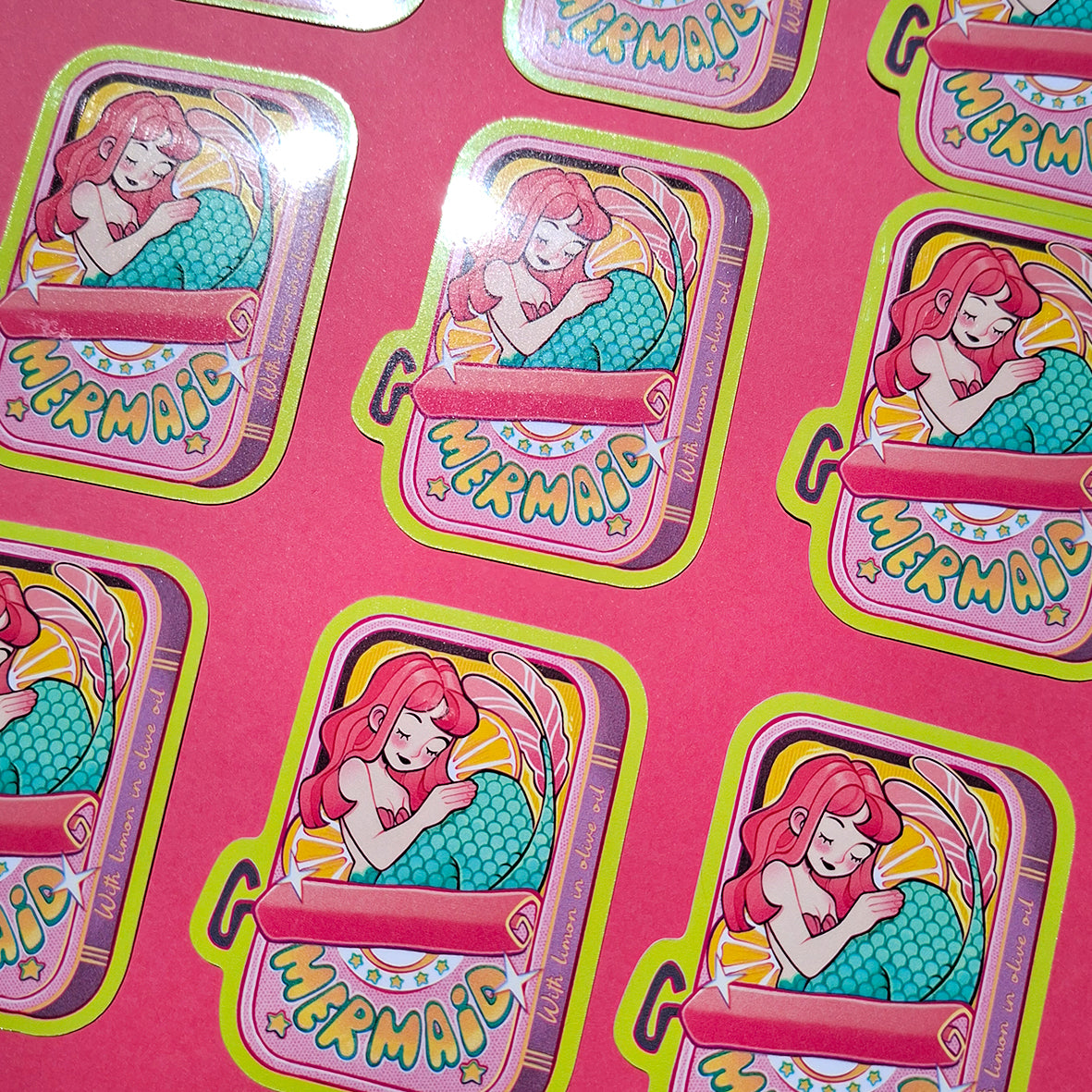 Mermaid in a Can \\ Vinyl Sticker