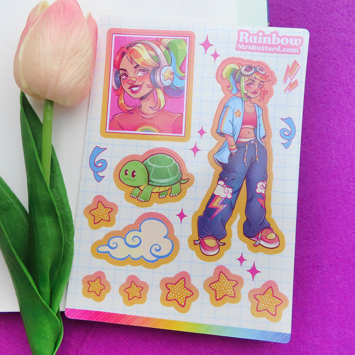 Pinkie & Rainbow \\ Vynil Sticker Sheet