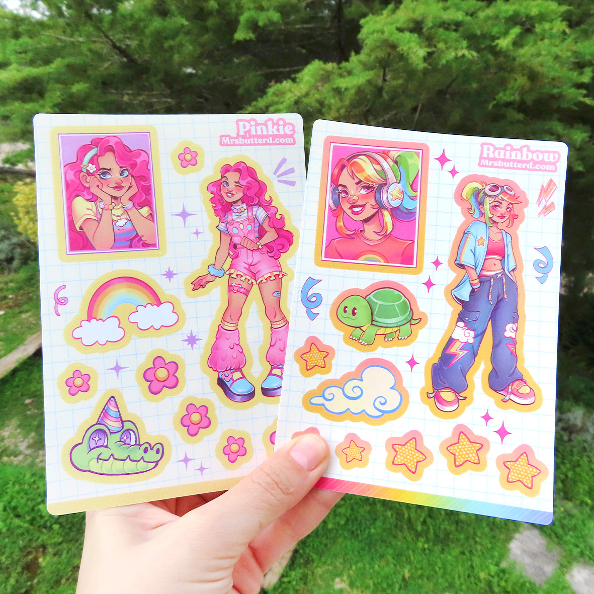 Pinkie & Rainbow \\ Vynil Sticker Sheet