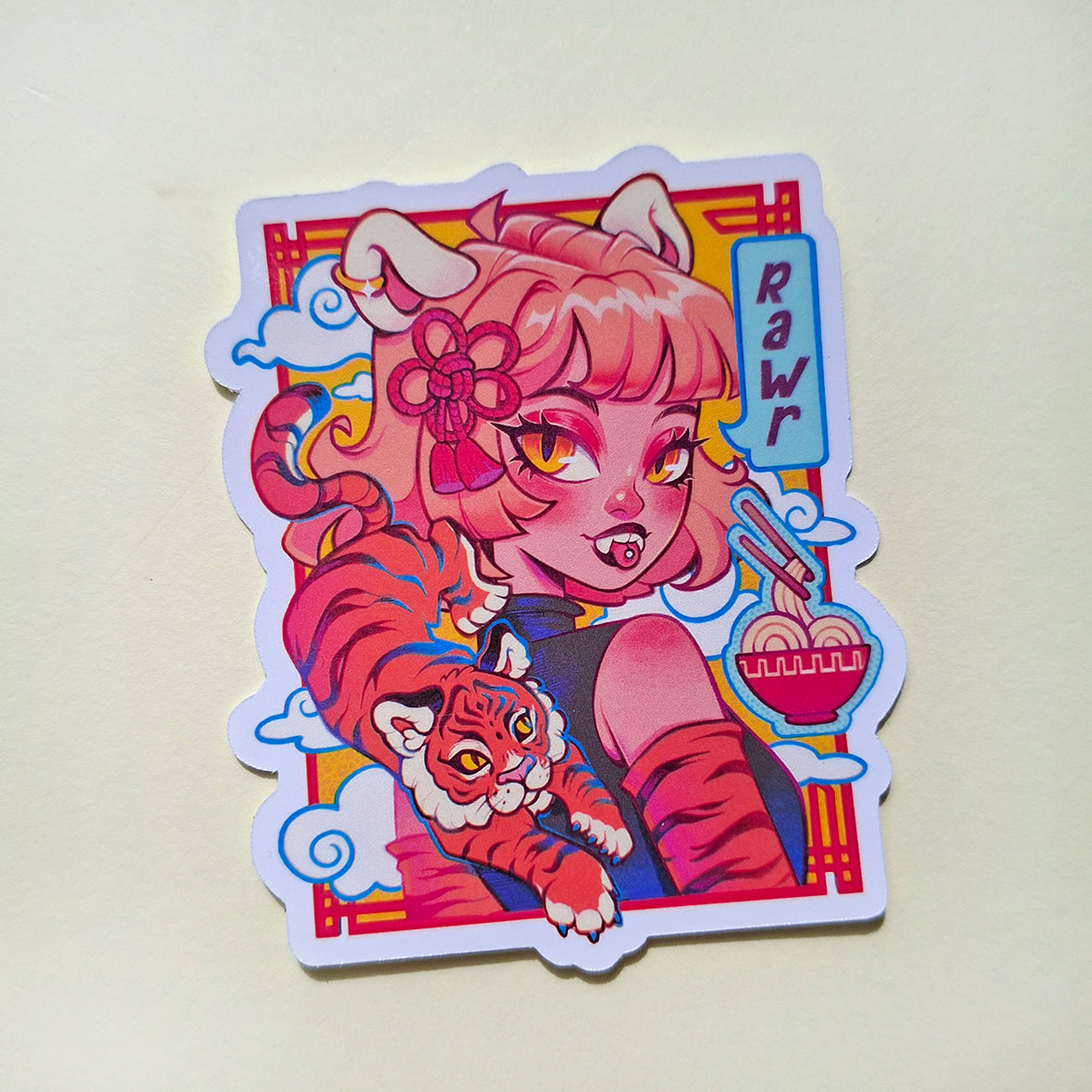 Tiger Girl \\ Vinyl Sticker