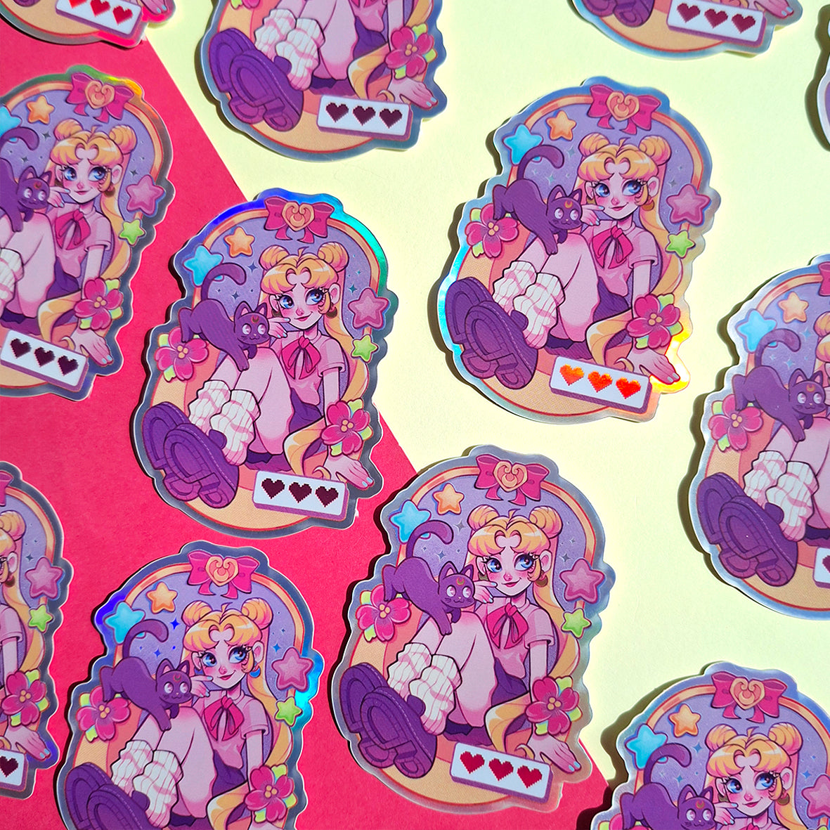 Moon Princess \\ Holographic Vinyl Sticker