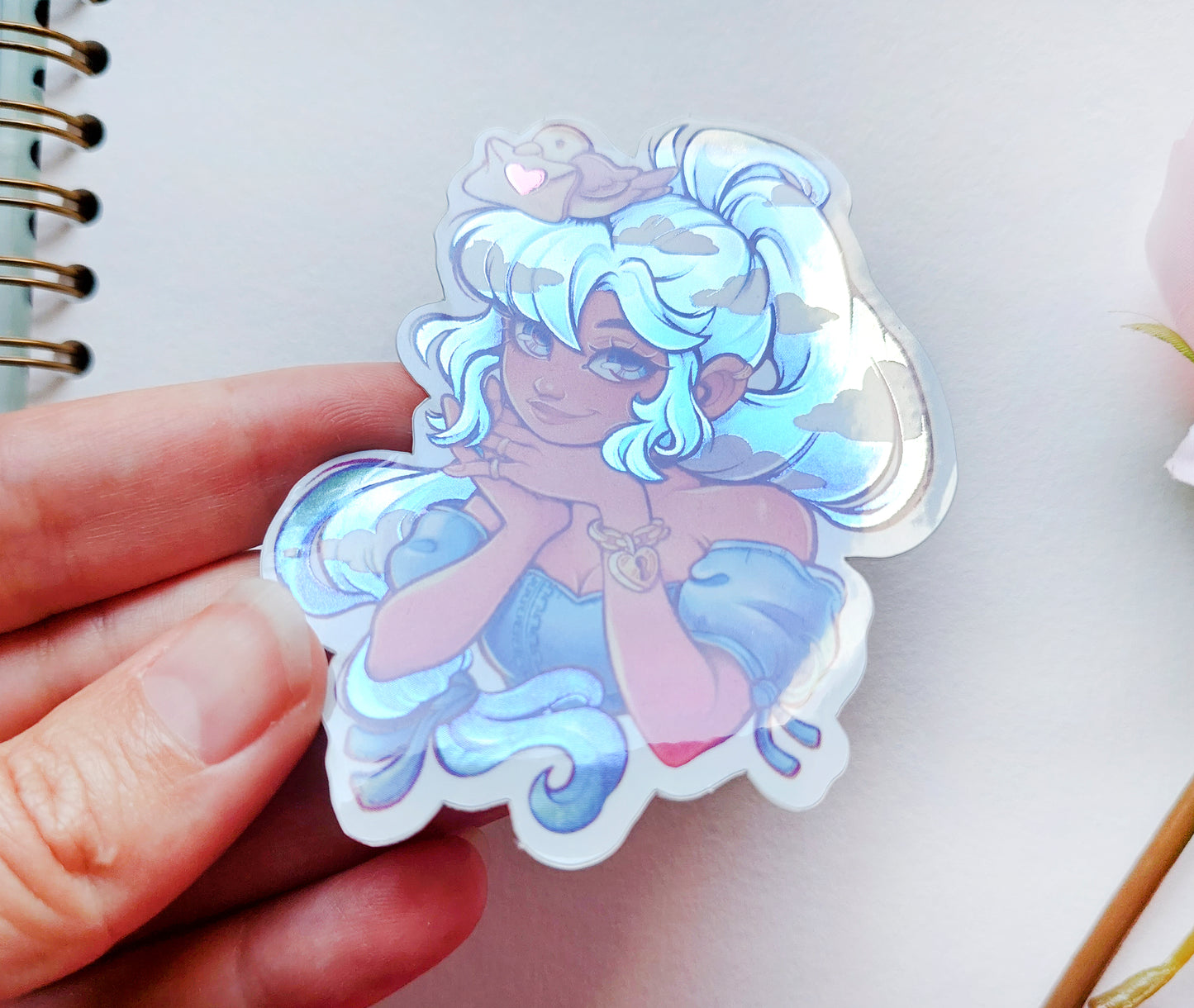 Cloud Girl \\ Metallic Vinyl Sticker