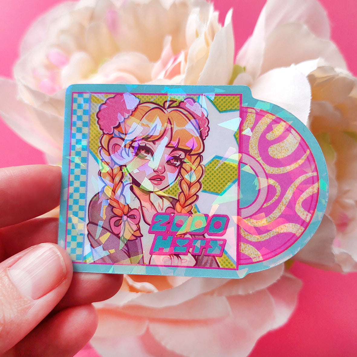 2000 Hits \\ Holographic Vinyl Sticker