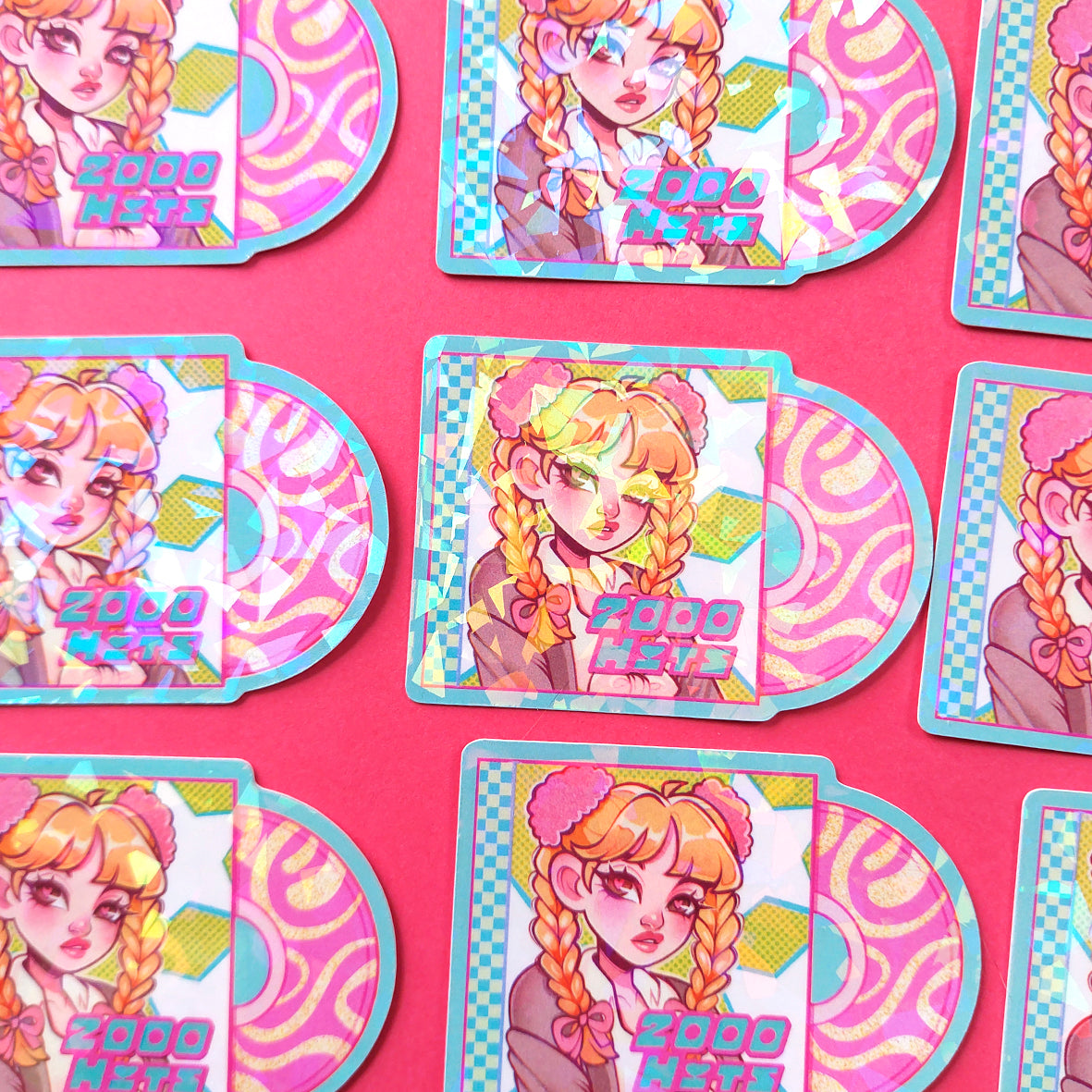 2000 Hits \\ Holographic Vinyl Sticker