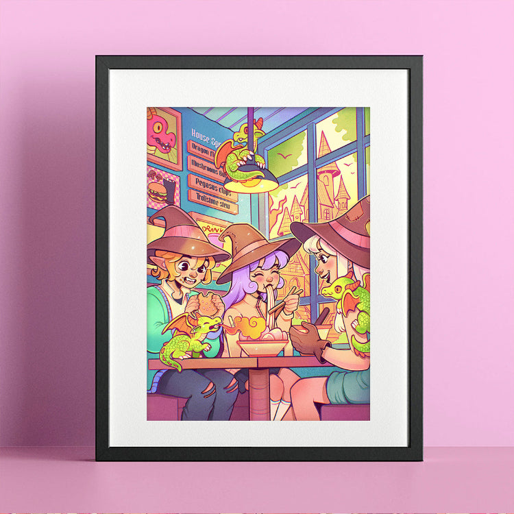 Dragon feast \\ Art Print