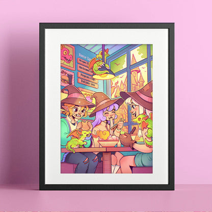 Dragon feast \\ Art Print