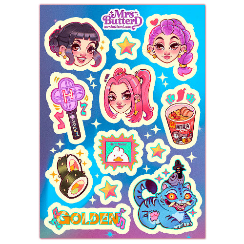 Golden \\ Vinyl Sticker Sheet