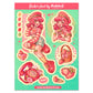 Strawberry \\ Vinyl Sticker Sheet