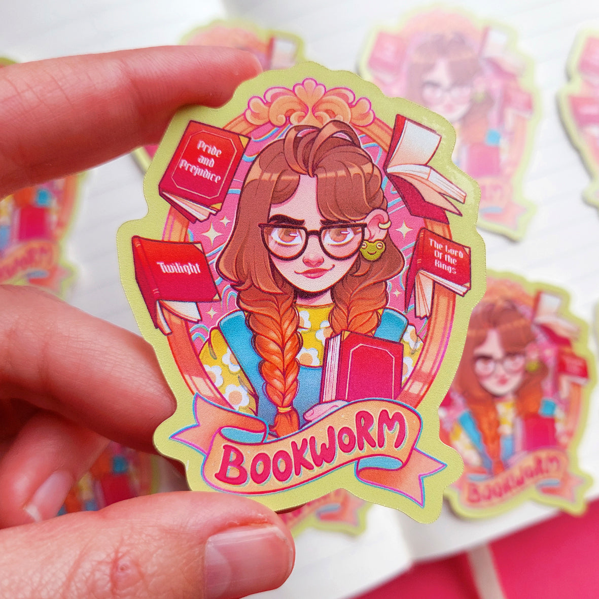 BookWorm \\ Vinyl Sticker