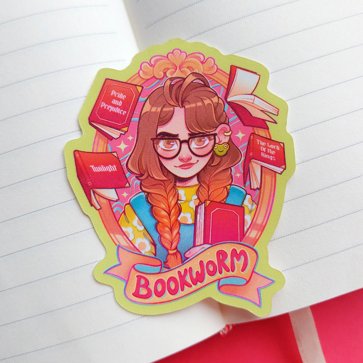 BookWorm \\ Vinyl Sticker – mrsbutterd