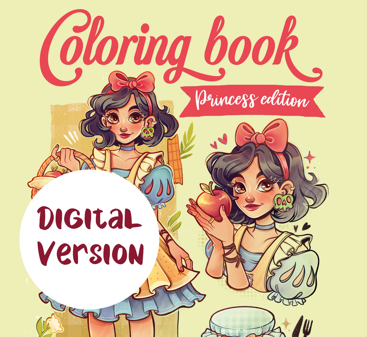 Coloring Book Princess Edition \\ DIGITAL VERSION – mrsbutterd
