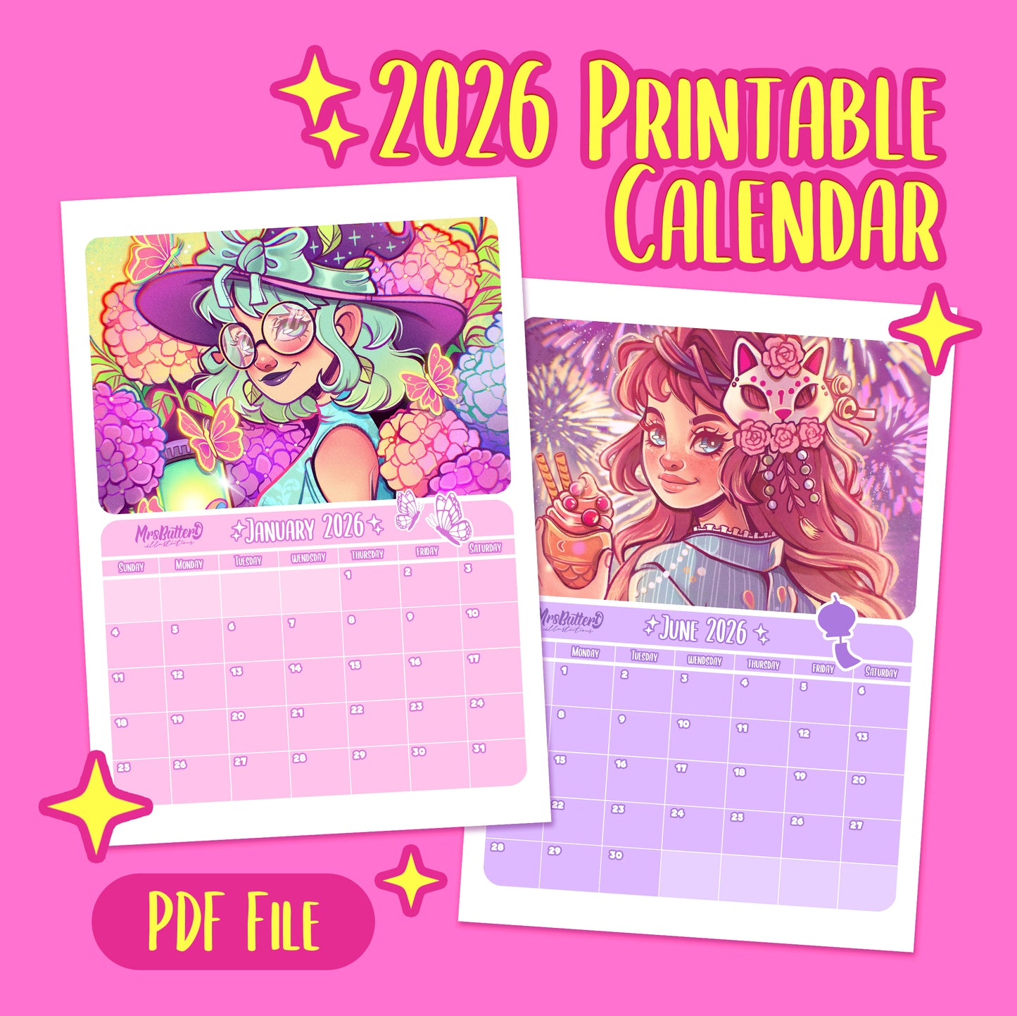 2026 Calendar! \\ Printable PDF