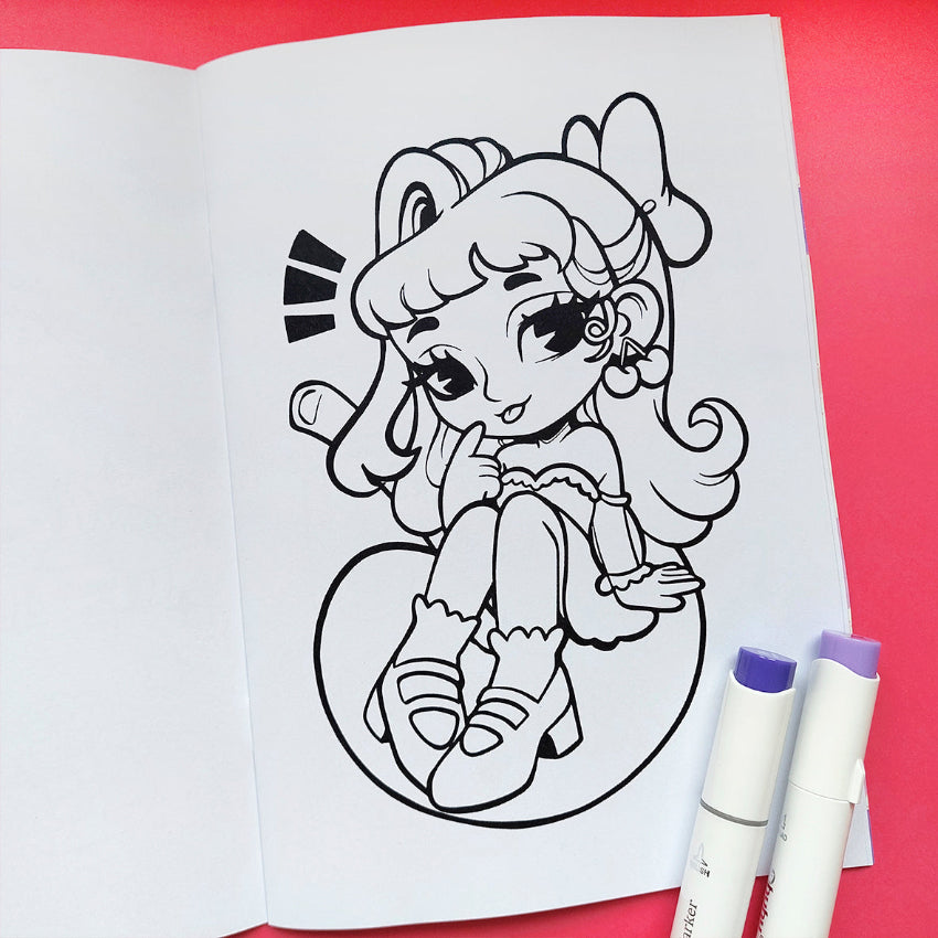 Coloring Book \\ Cute characters & Objects Edition