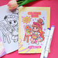 Coloring Book \\ Cute characters & Objects Edition