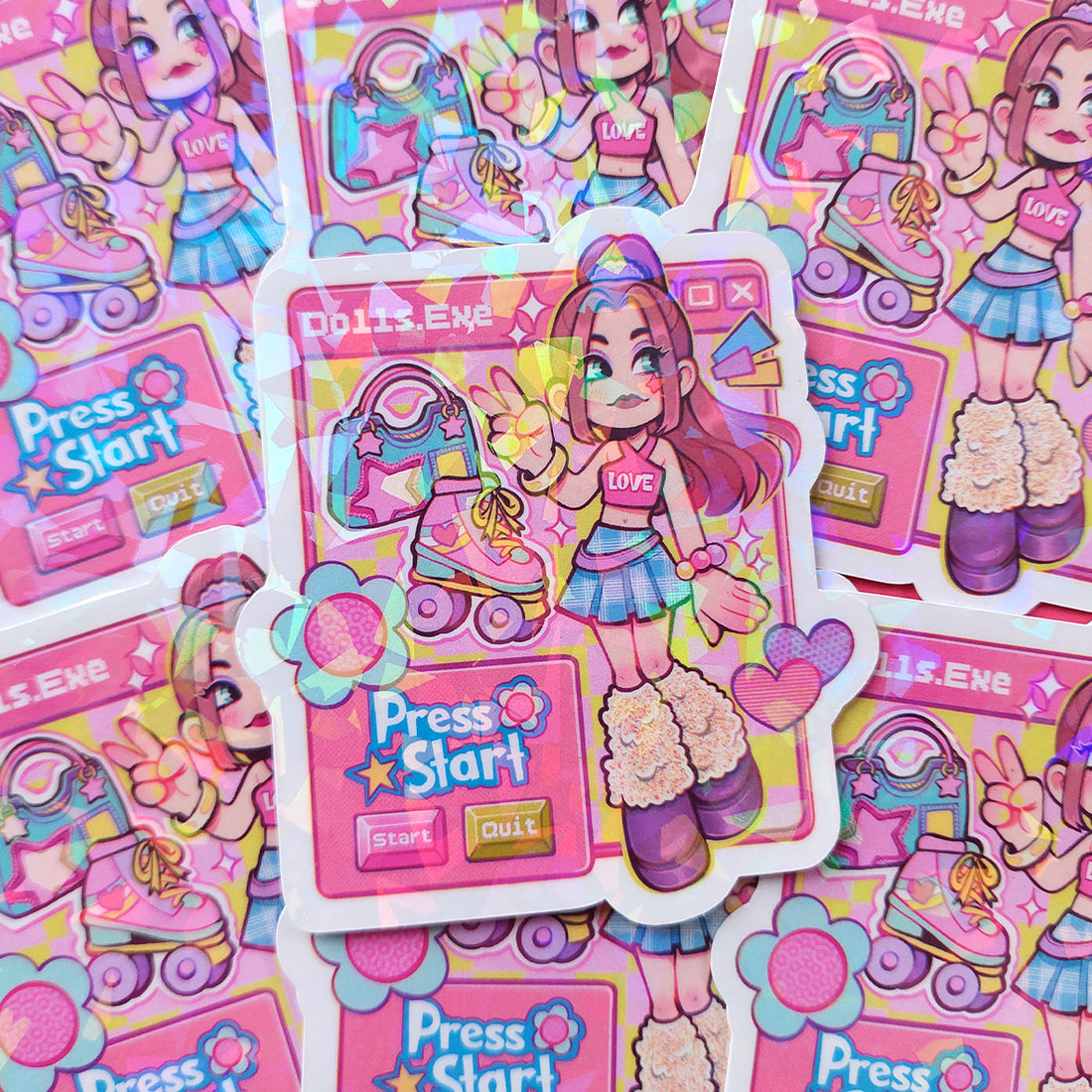 Dolls.EX \\ Holographic Vinyl Sticker – mrsbutterd