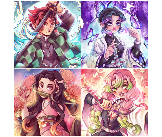 Anime characters 2 \\ Art Prints