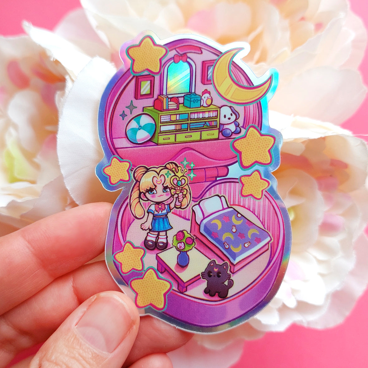 Pocket Princess \\ Holographic Vinyl Sticker