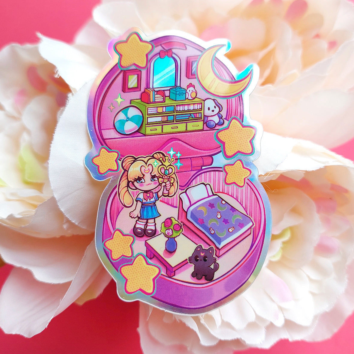 Pocket Princess \\ Holographic Vinyl Sticker