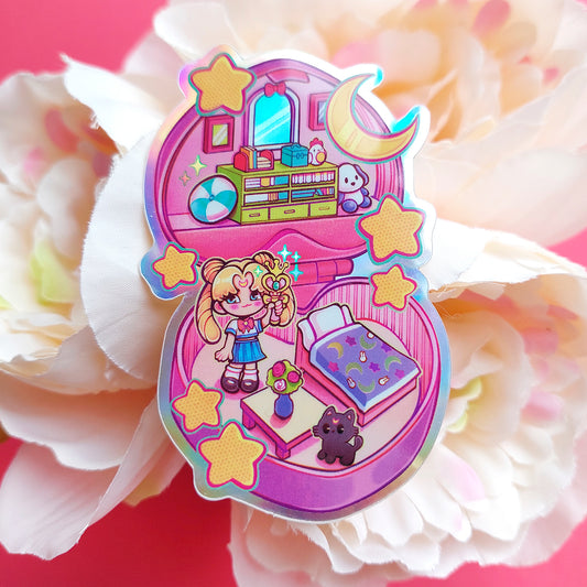 Pocket Princess \\ Holographic Vinyl Sticker
