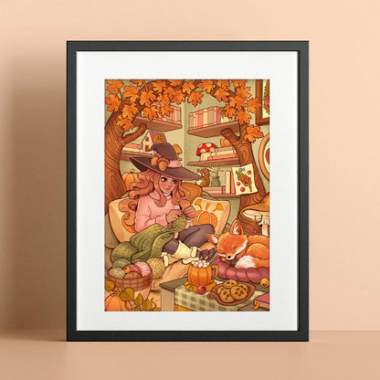 Knitting Witch\\ Art Print