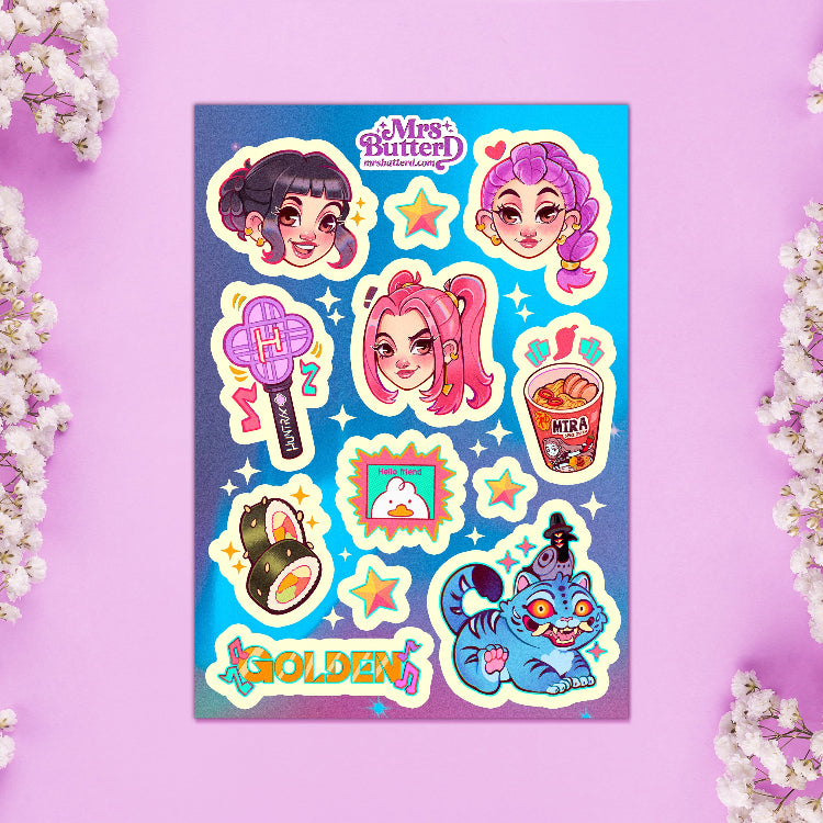 Golden \\ Vinyl Sticker Sheet