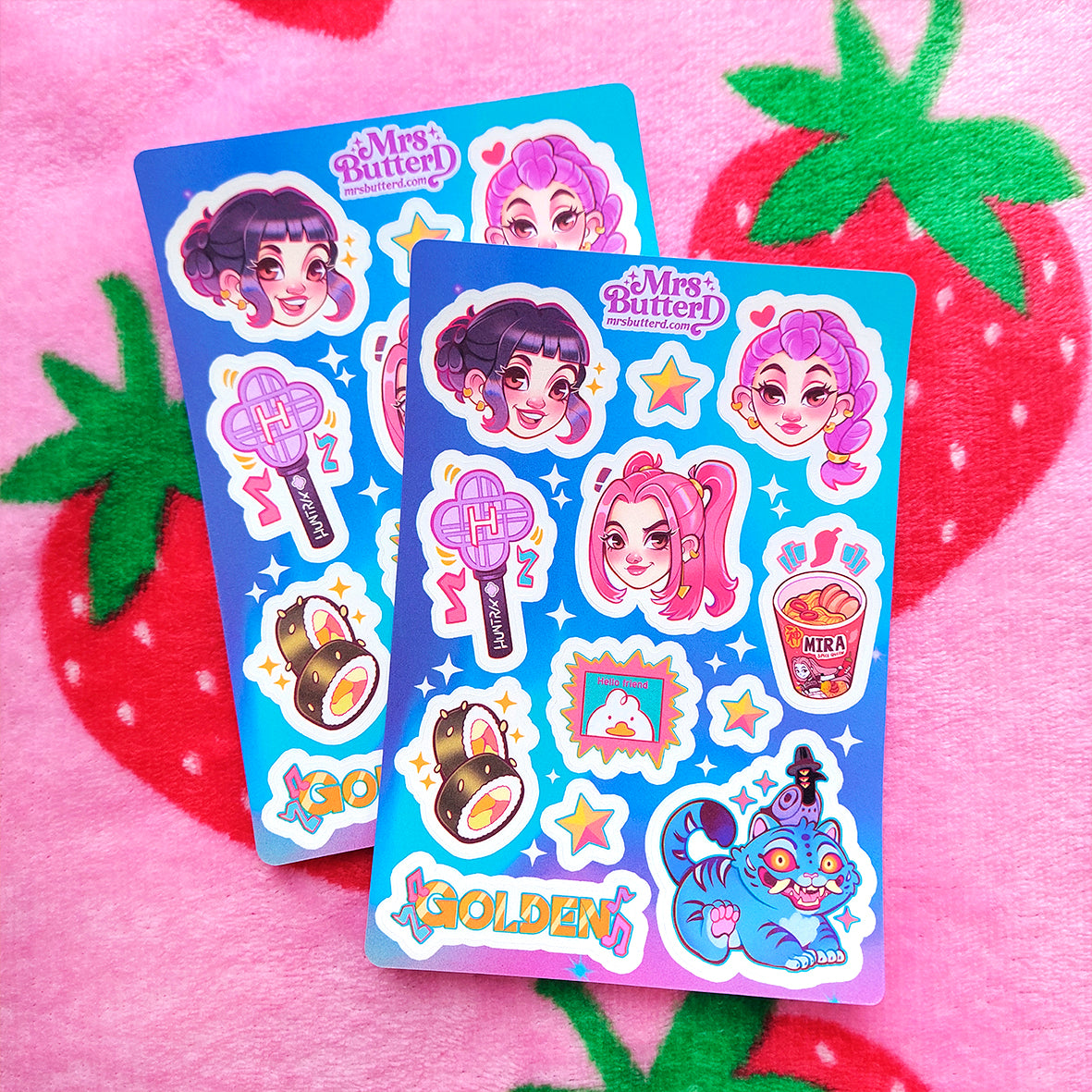 Golden \\ Vinyl Sticker Sheet