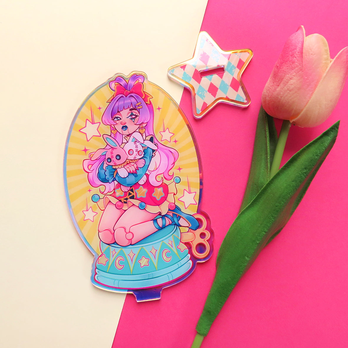 Circus Doll \\ Rainbow Acrylic Standee – mrsbutterd