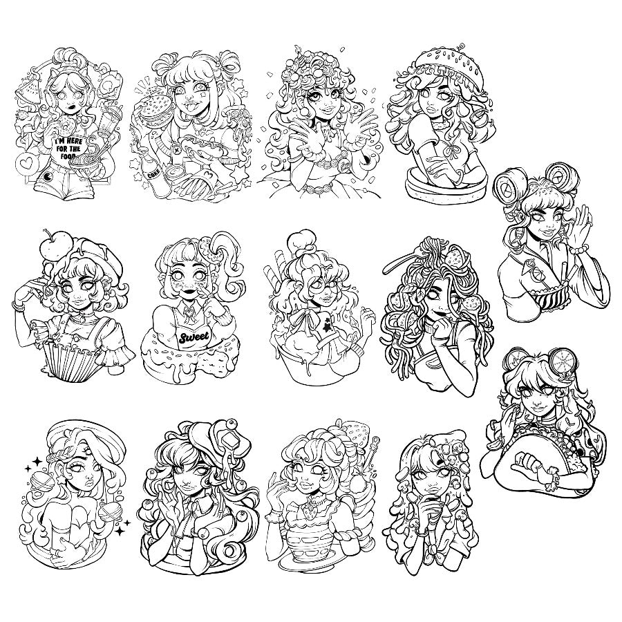 Coloring Book Food edition! // DIGITAL VERSION – mrsbutterd