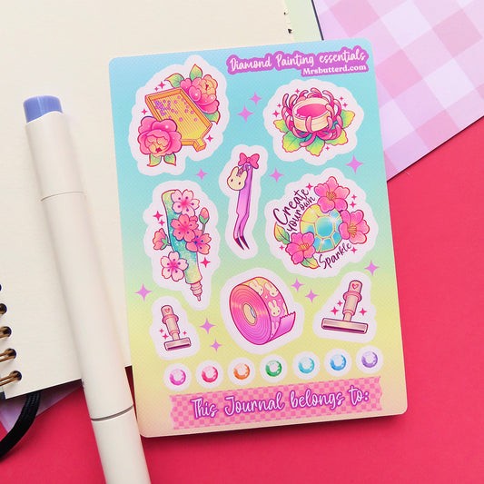 Diamond Painting essentials \\ Planner Sticker Sheet
