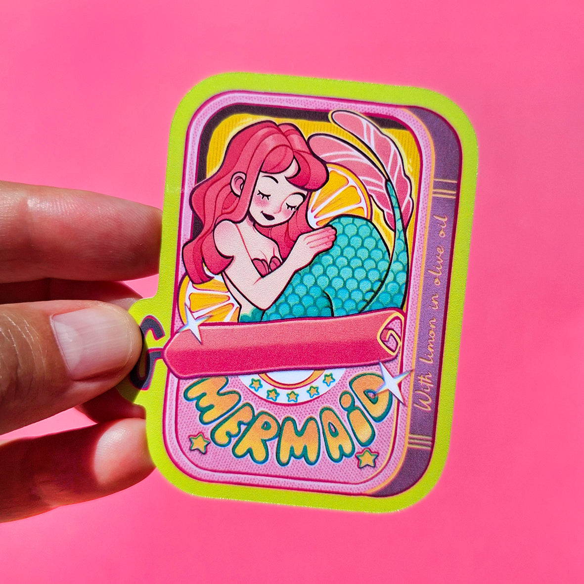 Mermaid in a Can \\ Vinyl Sticker