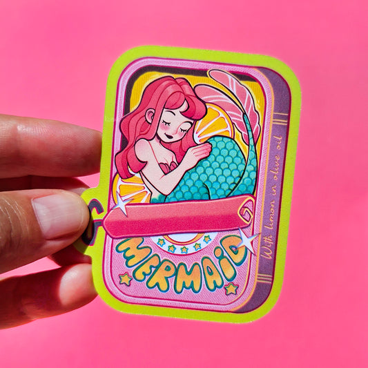 Mermaid in a Can \\ Vinyl Sticker