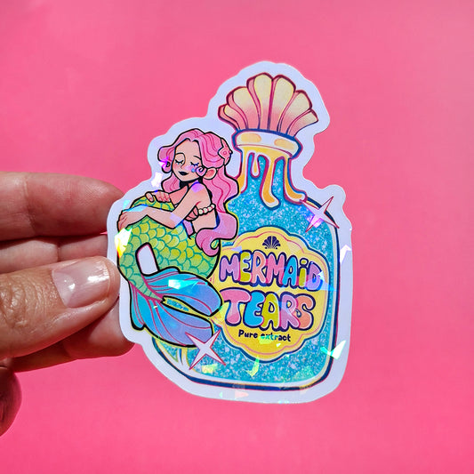 Mermaid Tears \\  Holographic Vinyl Sticker