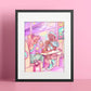 Kyra & Rainbow Night out \\ Art Print