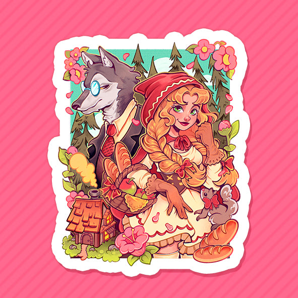 Red riding hood\\ Vinyl Sticker – mrsbutterd