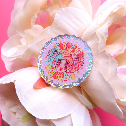 Sad Clown Club \\ Acrylic Pin