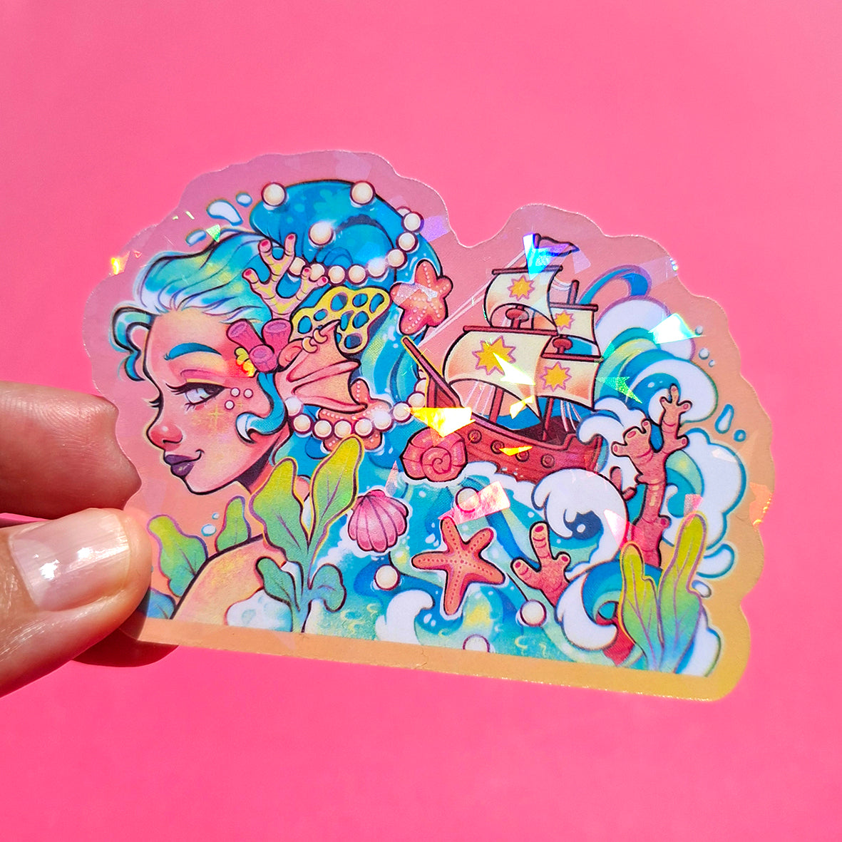 Sea Queen \\  Holographic Vinyl Sticker